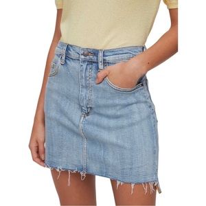 Aritzia Wilfred Tanit Denim Blue Mini Jean Skirt Size 0 Women
